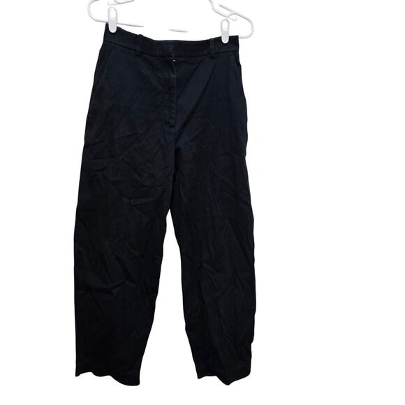 COS Pants - Cos pants womens size 6 blue navy wide leg cotton trousers work profressional